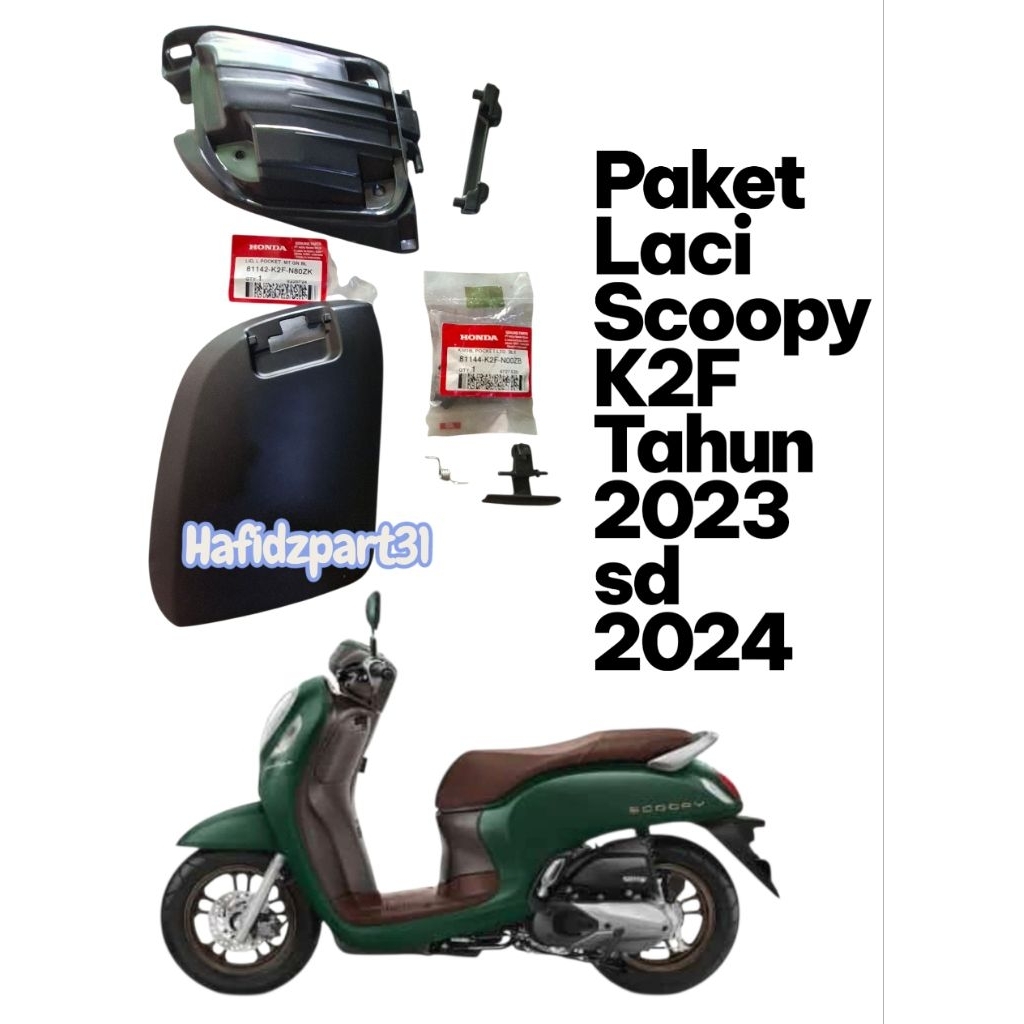 paket cover  laci Scoopy 2023 laci dalam engsel scoopy tahun 2023 sd 2024 dudukan tutup laci Scoopy 