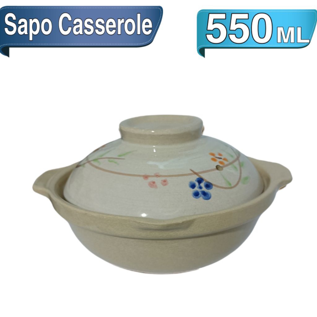 Mangkok Keramik Jepang Tutup Kecil Yoshikawa 6.5 Inch Model Ceper Mangkok Sapo Keramik