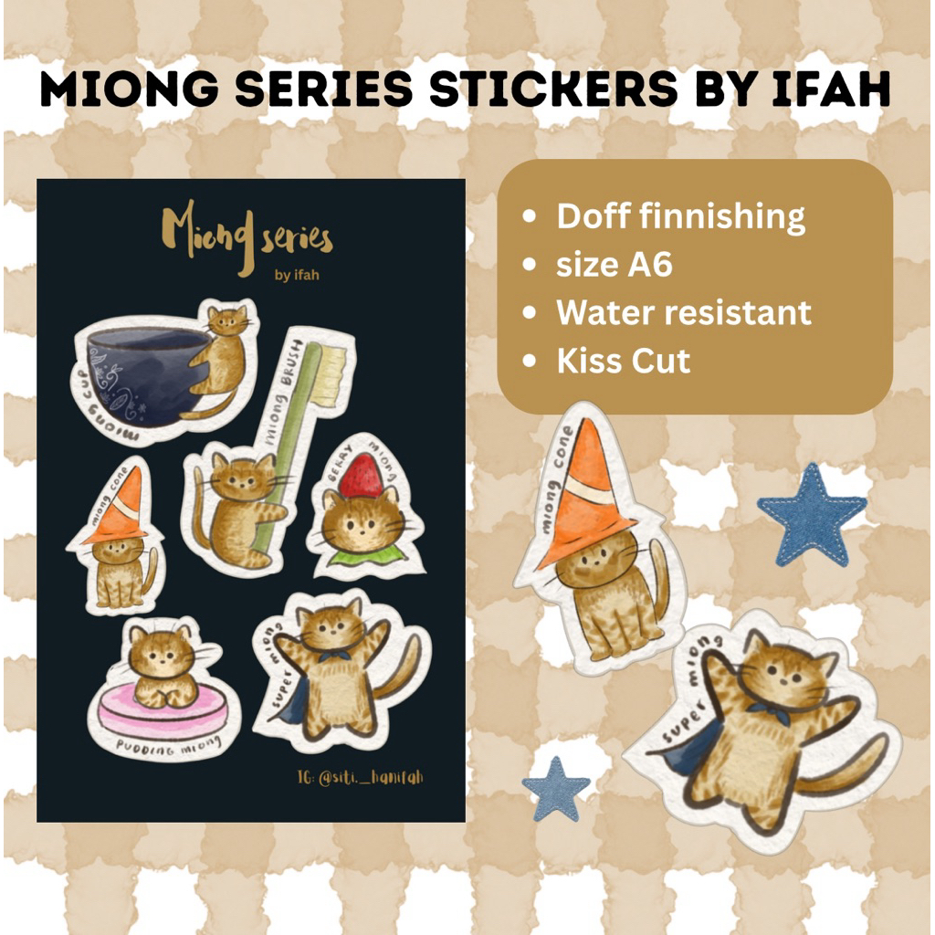 

Cute Cat Stickers | Miong Series by Ifah