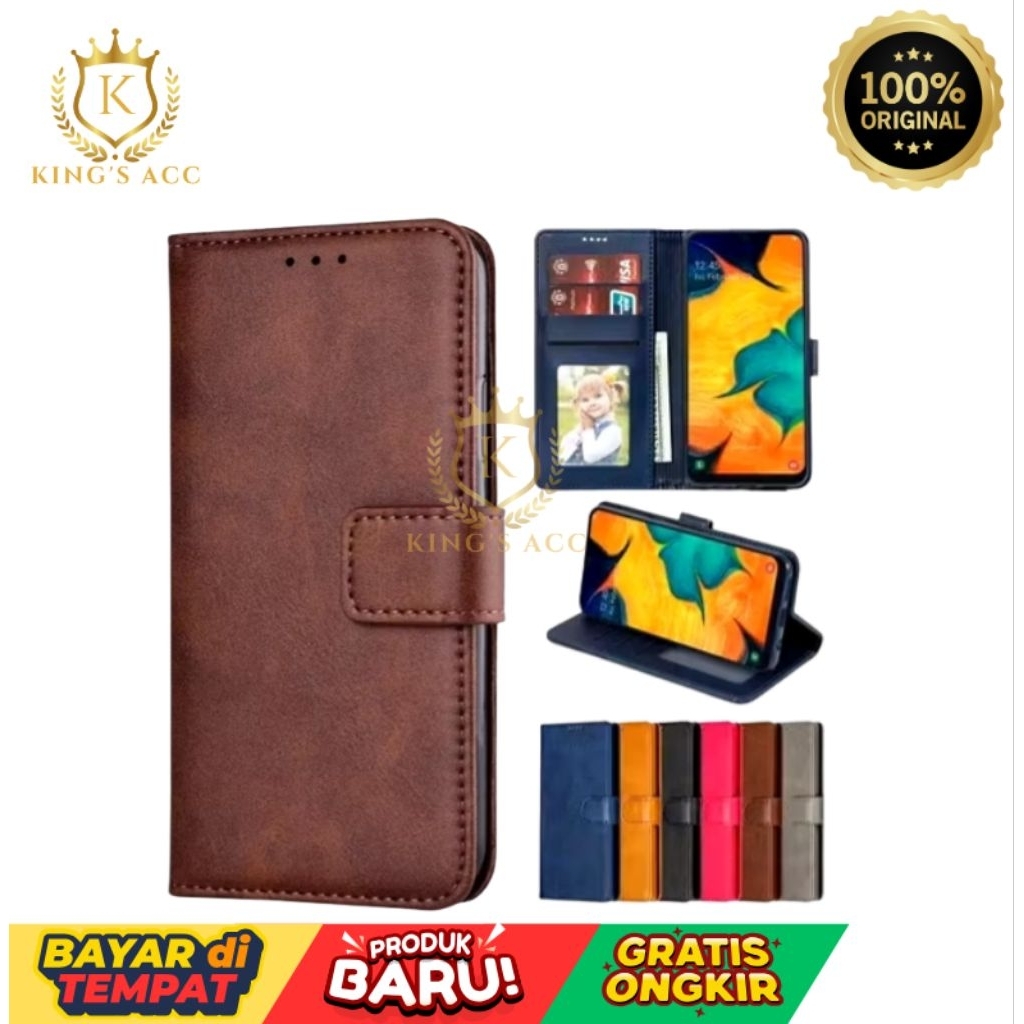 Flip Case Untuk Poco f1 Kulit - Casing hp Poco f1 dompet-Leather Flip Case Premium TPU