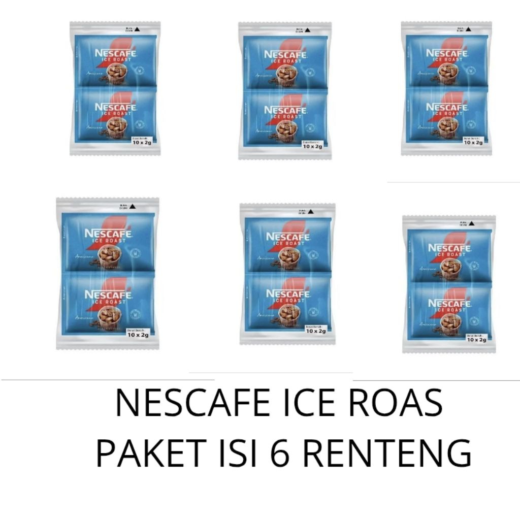 

NESCAFE ICE ROAS KOPI AMERICANO KOPI HITAM INSTAN PAKET ISI 6 RENTENG
