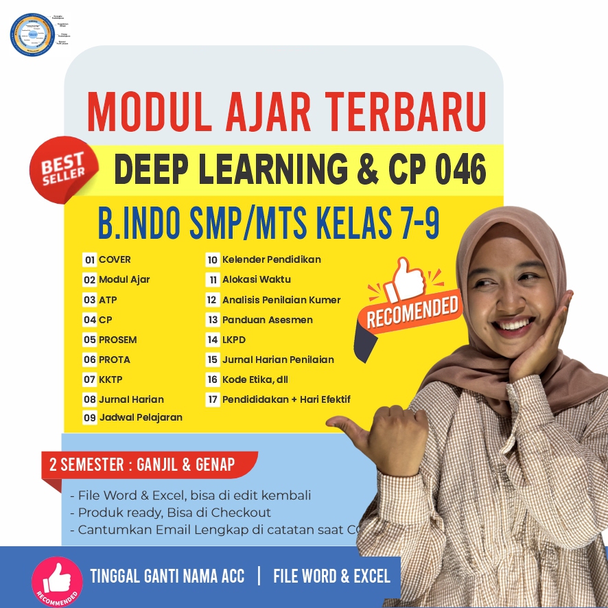 

PERANGKAT MODUL AJAR DEEP LEARNING MEPEL BAHASA INDONESIA JENJANG SMP/MTS KELAS 7,8,9