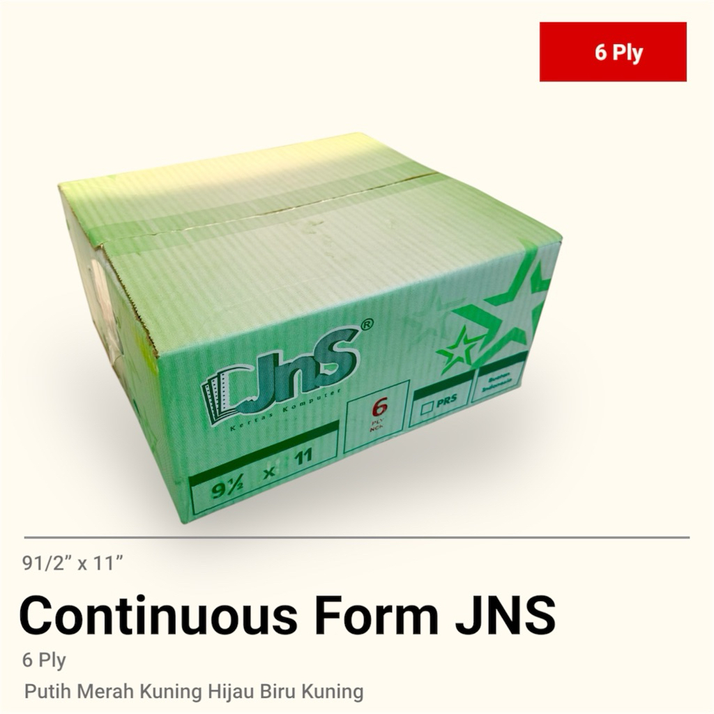 

Kertas Komputer Murah Brio K6 9,5”x11” 6 ply / countinous form murah Brio K6