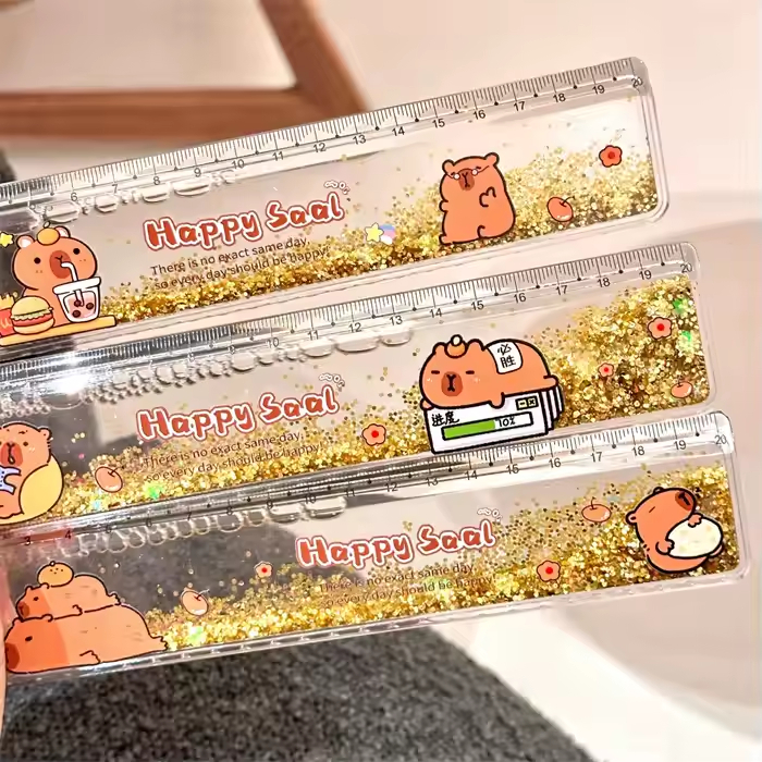 

Penggaris Capybara Glitter lipat 30 cm karakter capy