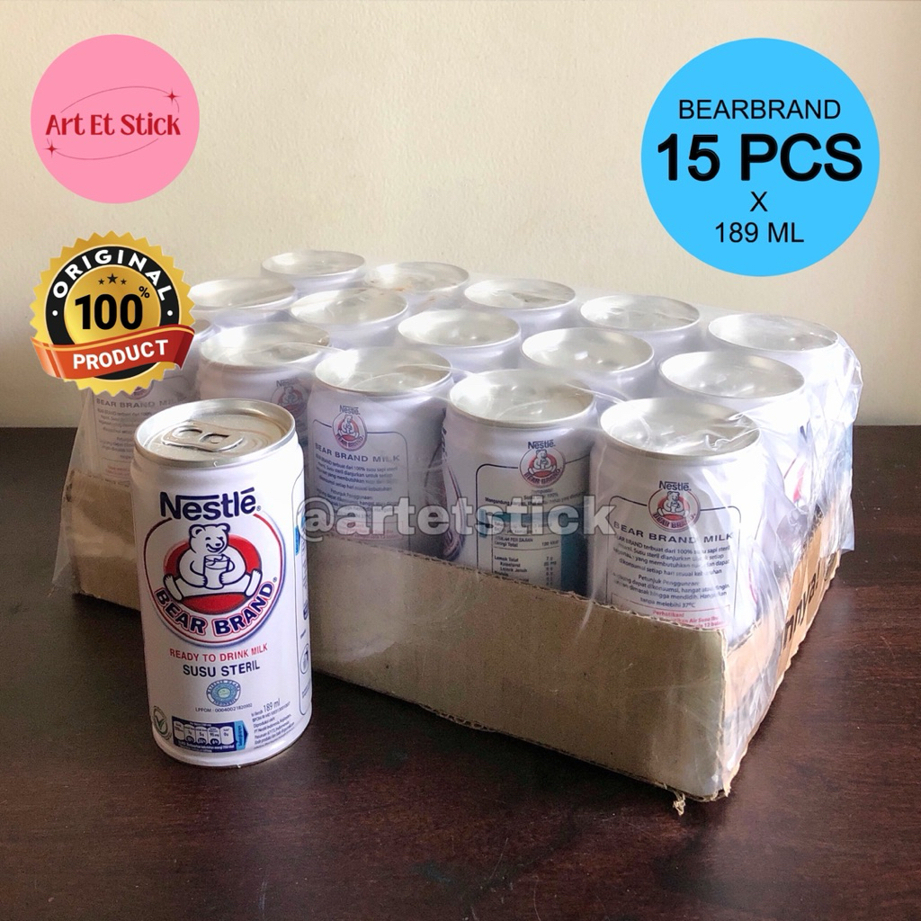 

Bear Brand Susu Beruang Steril 189 ml - 1 Dus Isi 15 Kaleng