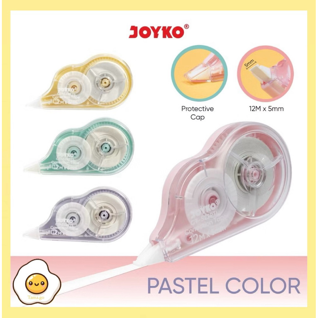 

Correction Tape Pastel Joyko CT-522 PTL / Pita Koreksi / Tip X Joyko / Tip Ex Joyko Arsthethic Lucu