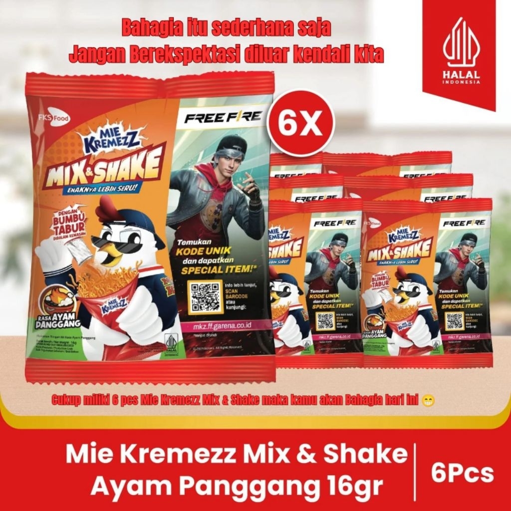 

Paket Bundling - Mie Kremezz Mix & Shake - Ayam Panggang - 16gr - 6pcs