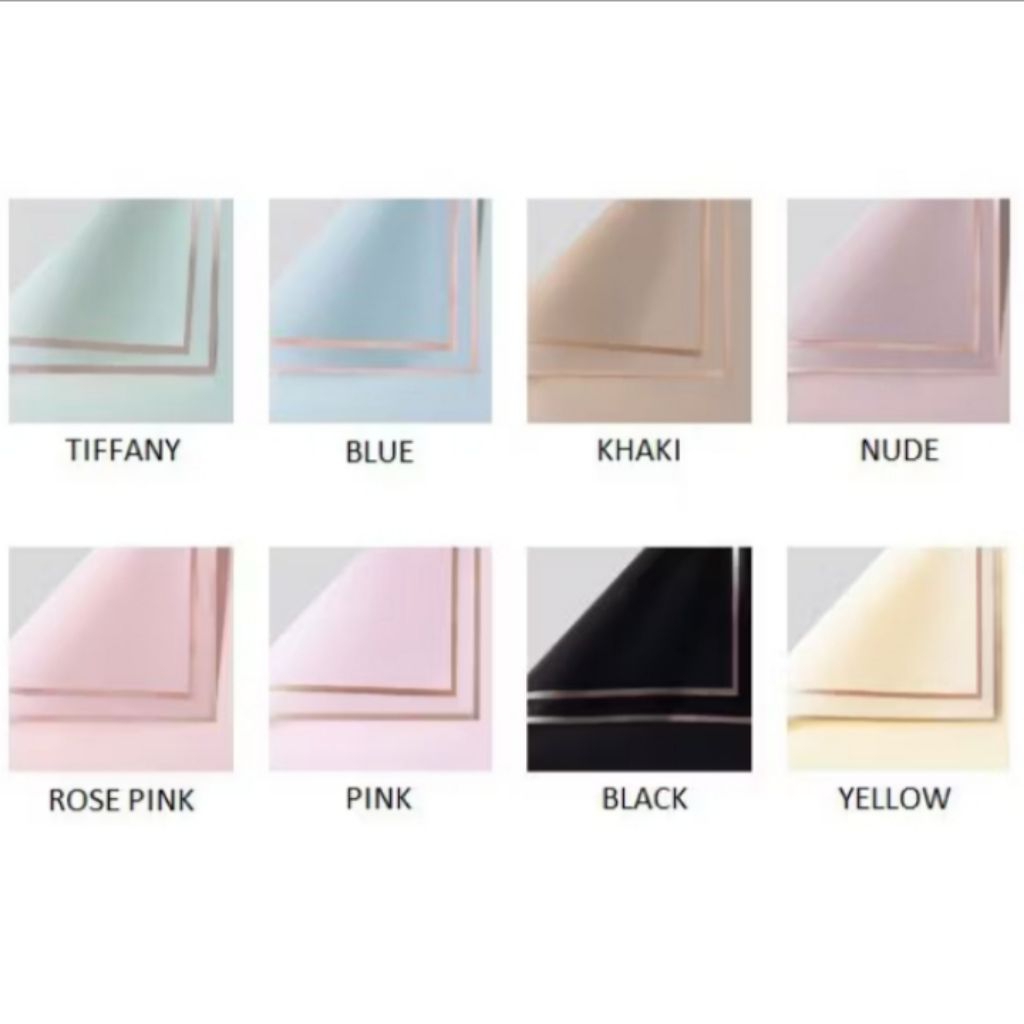 

FLOWER WRAPPING GOLD LINE COLOR (ECER) TRANSPARENT CELLOPHANE KERTAS BUKET BUNGA