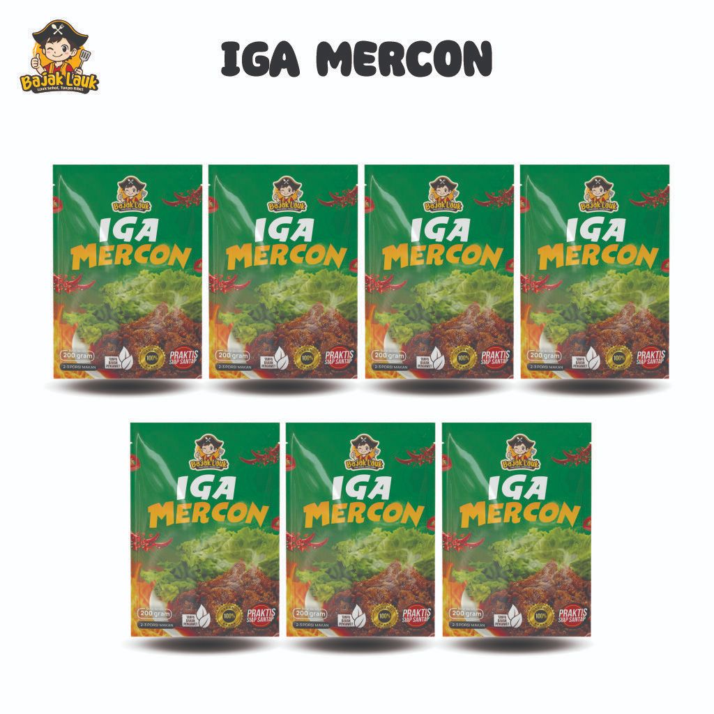 

Bajak Lauk 7pcs Iga Mercon 200gr / Lauk Siap Saji / Makanan Instan / Oseng Mercon