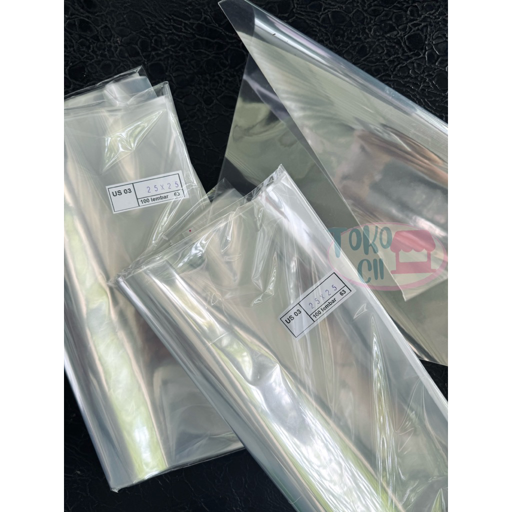 

Plastik Opp One Sheet (Lembaran) Bluder Ukuran 25X25 (1/4kg)