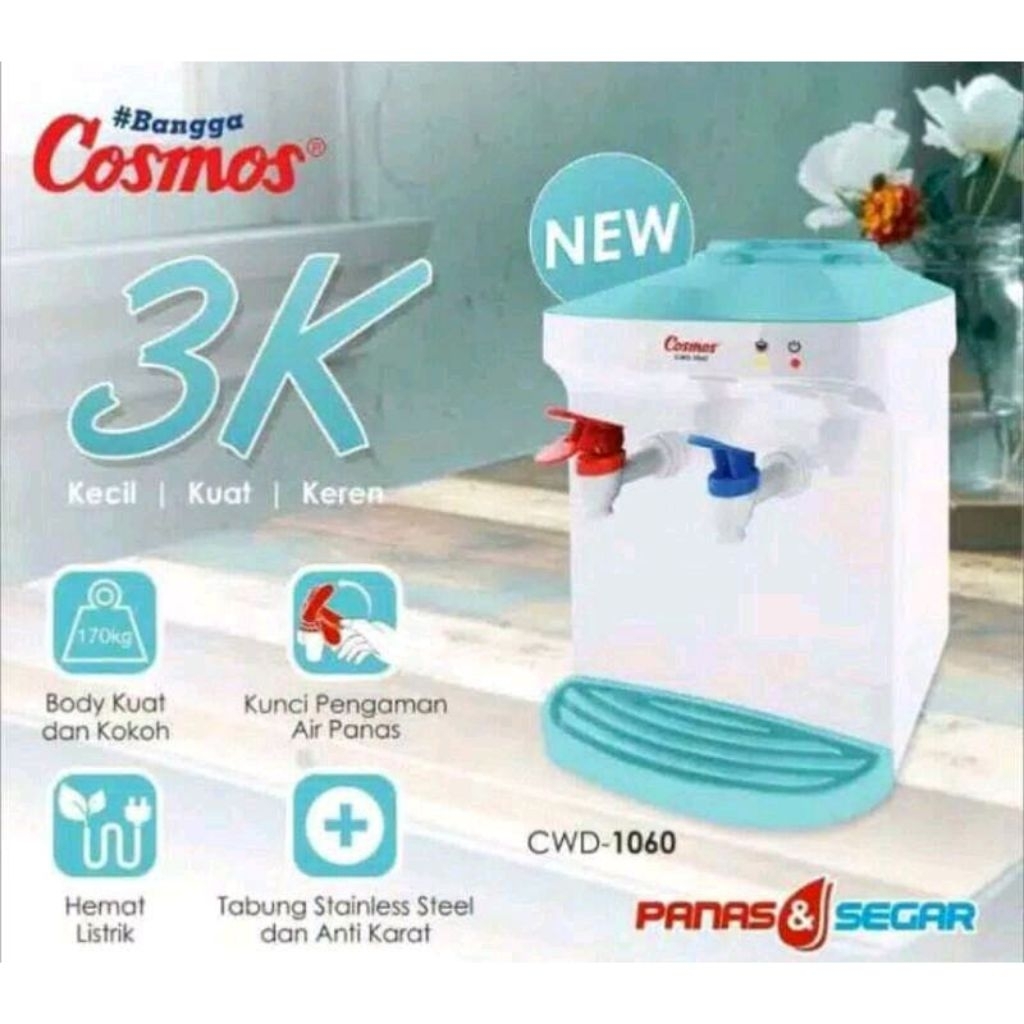Cosmos Cwd 1060 Dispenser Hot & Fresh Dispenser Cosmos Body Kuat & Kokoh Cwd1060 Cosmos Cwd 1060