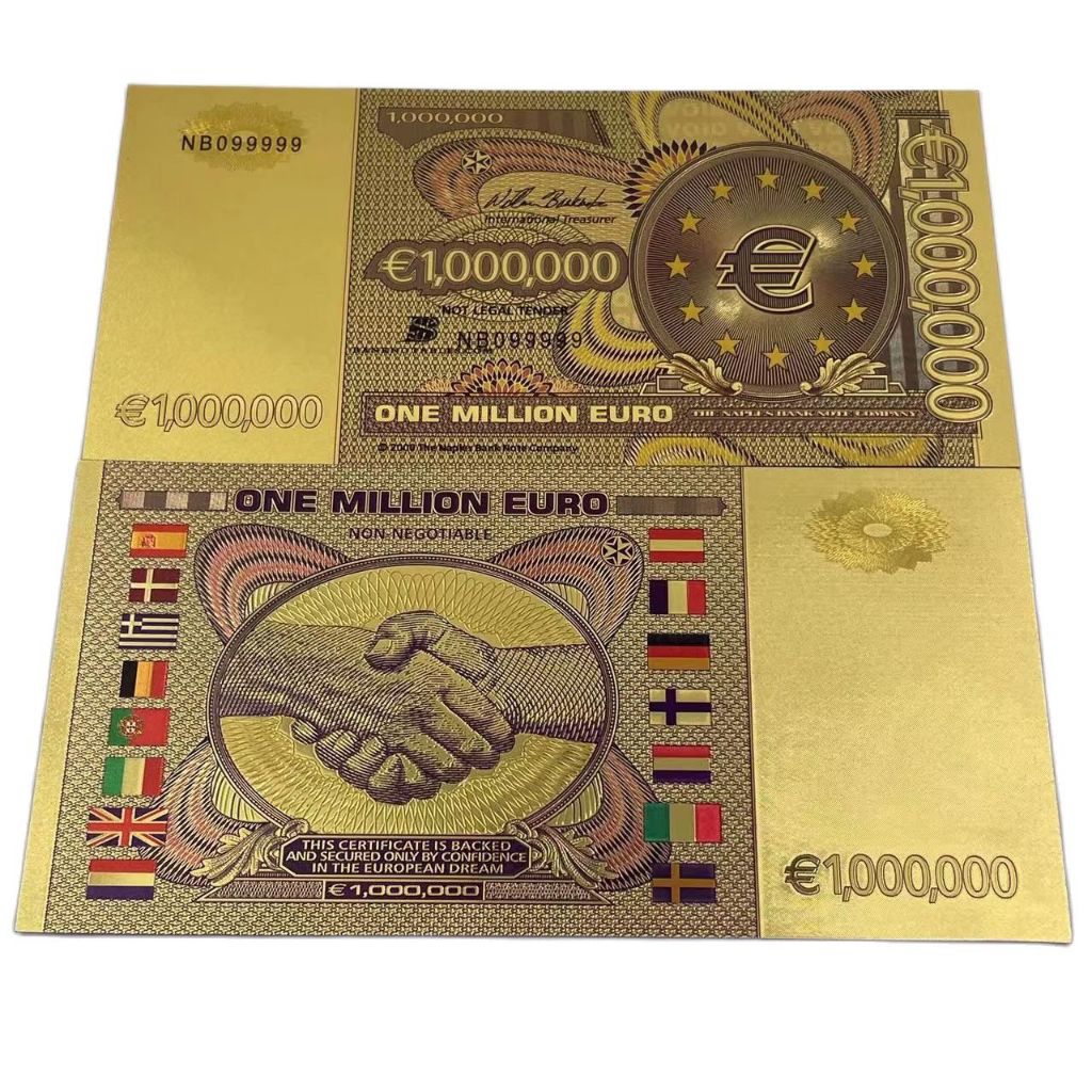 Uang 100000 Juta Euro Gold Foil
