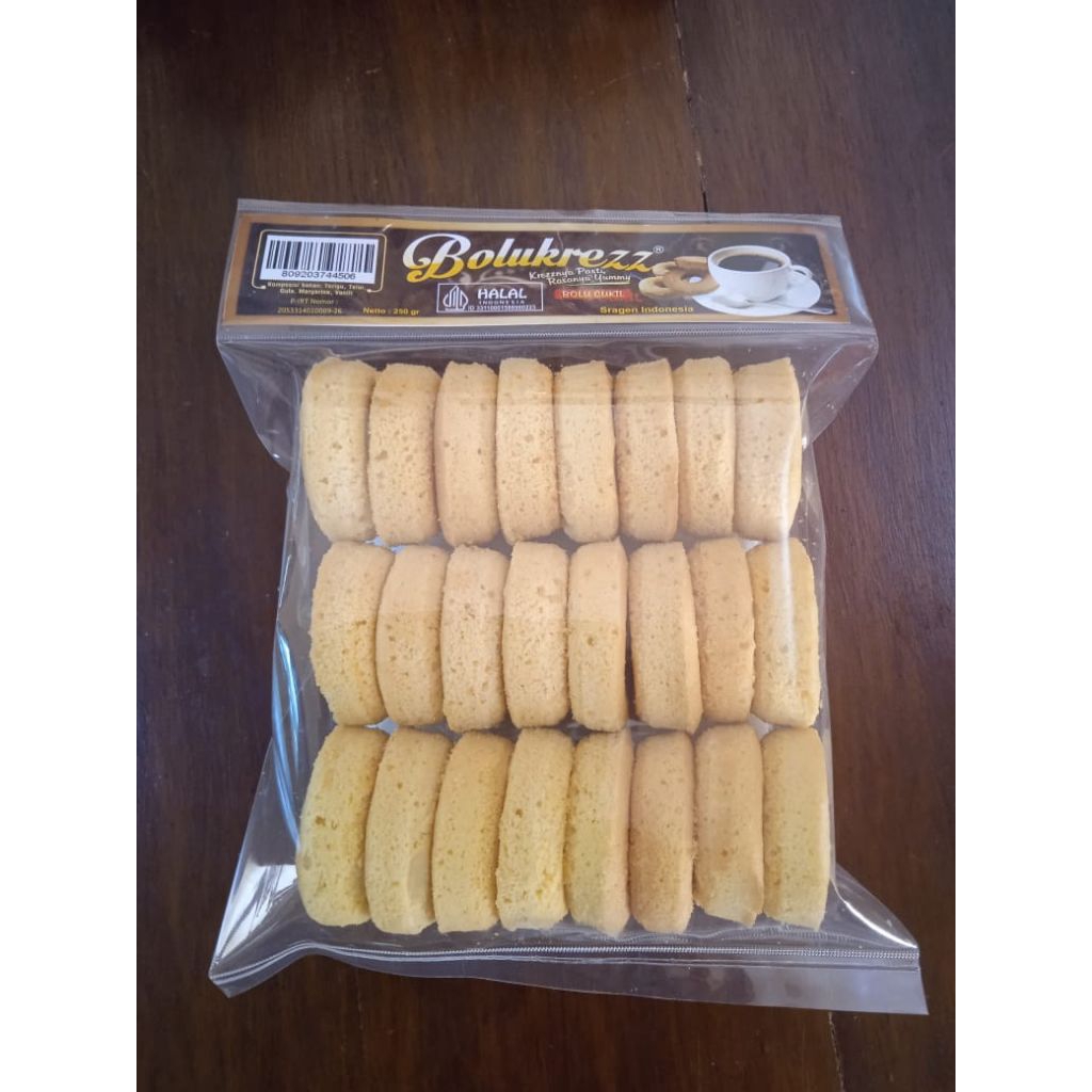 

Bolukrezz Rasa Vanilla 240 Gr Isi 20 Butir Bolu Kering