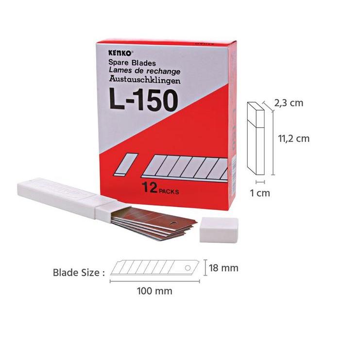 

KENKO L-150 ISI CUTTER ANAK CUTTER BESAR 1 TUBE SAJA / ISI CUTTER 18mm