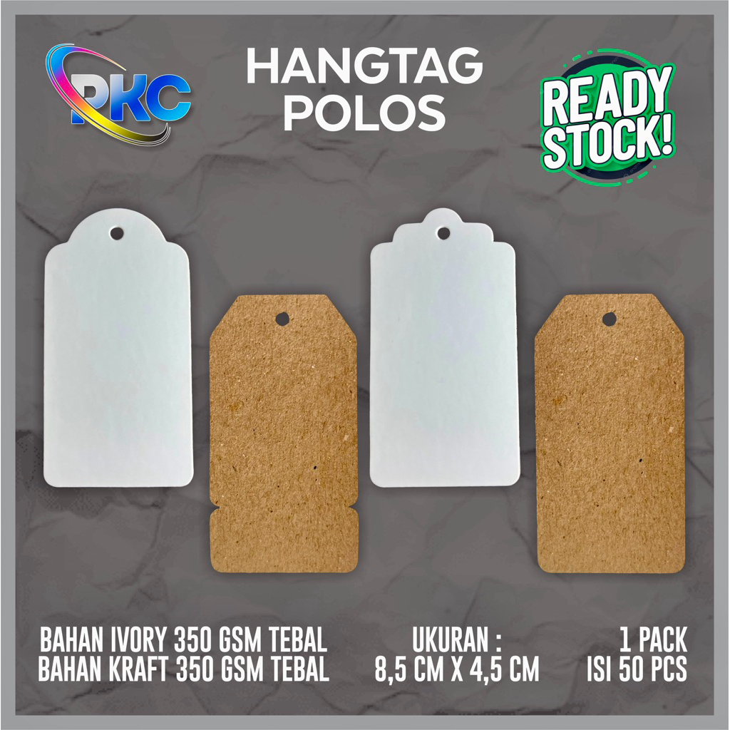 

(50pcs) HANGTAG KRAFT POLOS/ HANGTAG POLOS MURAH