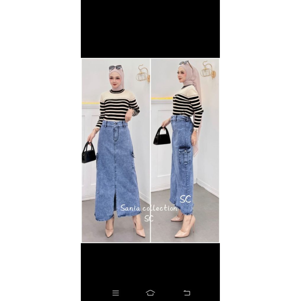 rok sepan jeans