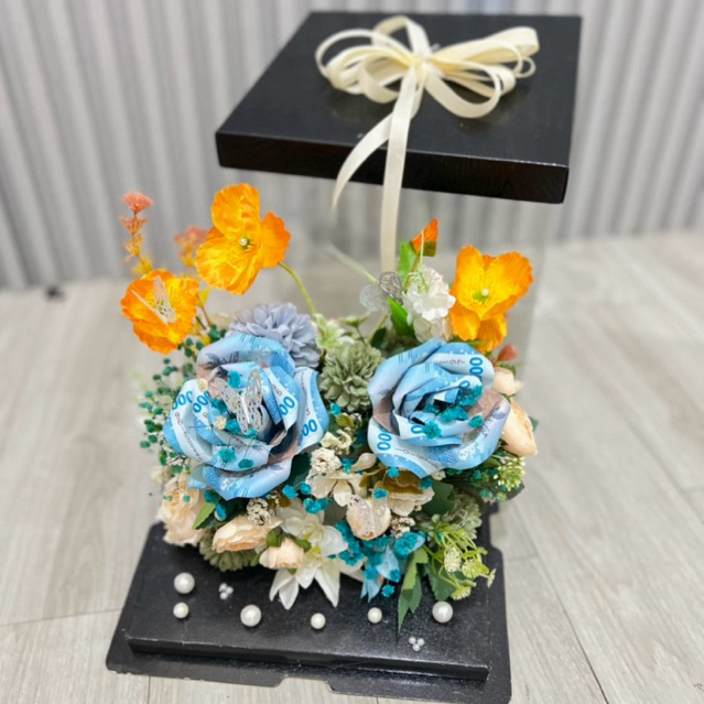 Money Flower Bouquet Box | Buket Uang Kado Unik Estetik & Elegan