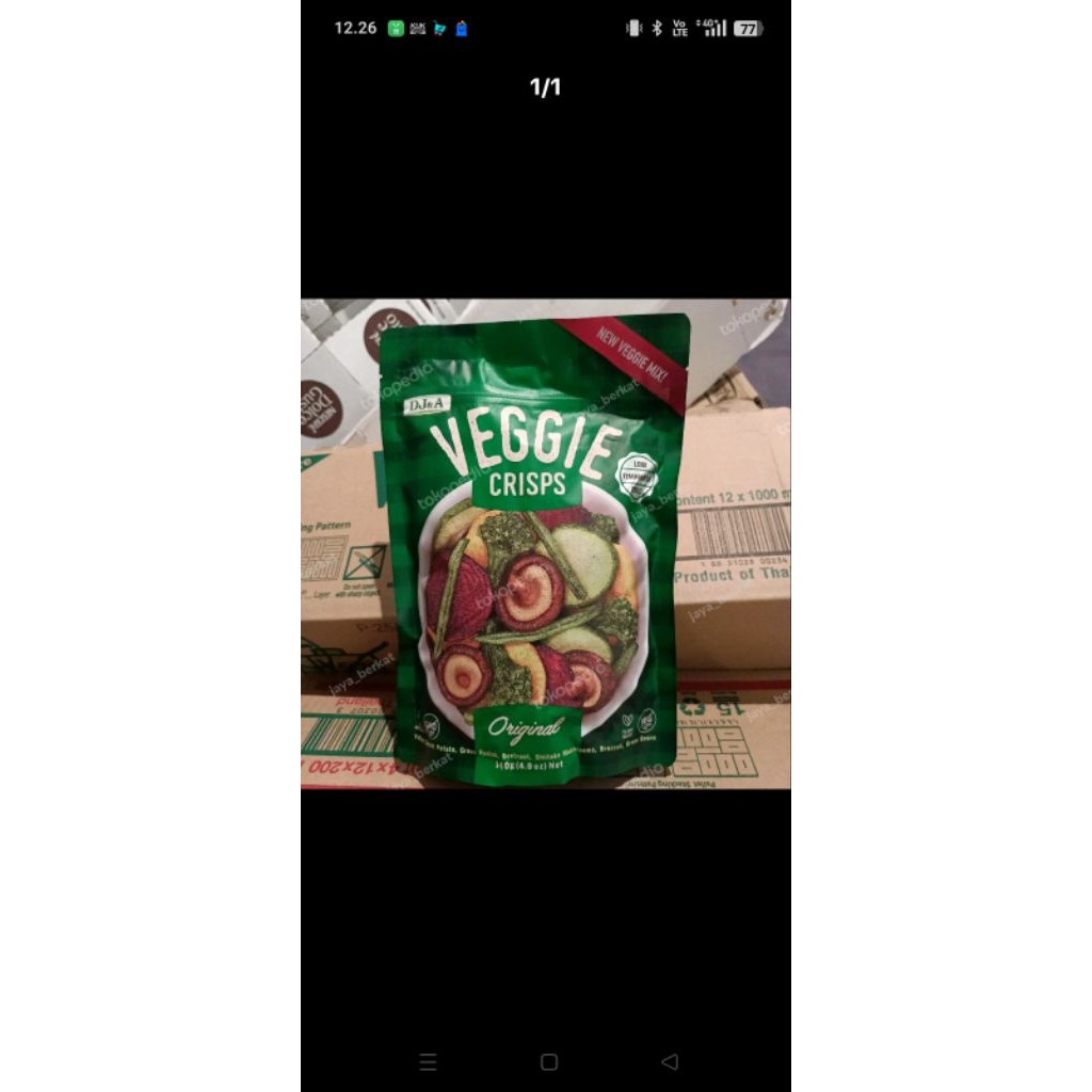 

dj&a viggie crisps original 140gr keripik sayuran