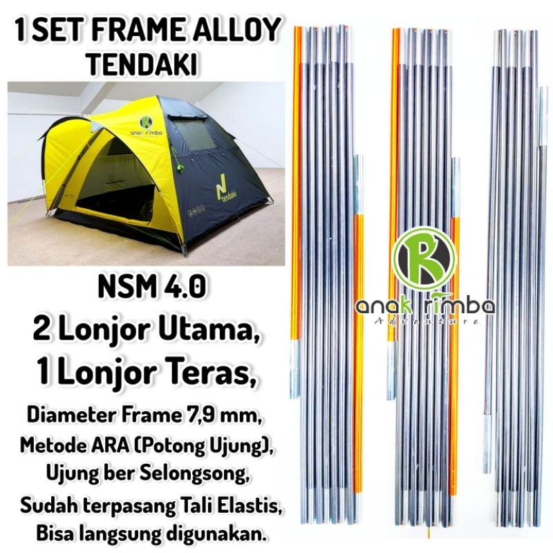 1 SET FRAME ALLOY NSM 4.0 TENDAKI METODE ARA