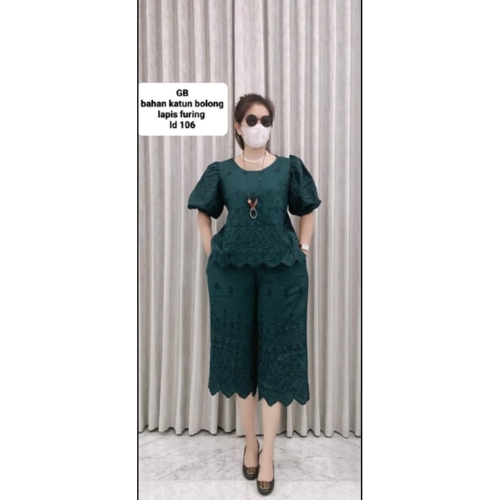 Set Cantik Katun Bolong Premium