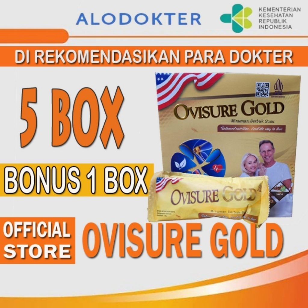 

5 BOX BONUS 1 BOX OVISURE GOLD ORIGINAL MILK SUSU UNTUK TULANG DAN SENDI TERBAIK