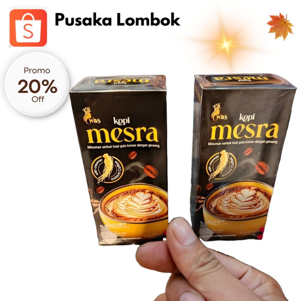 

Kopi MESRA WBS/ kopi lombok isi 5 sachet