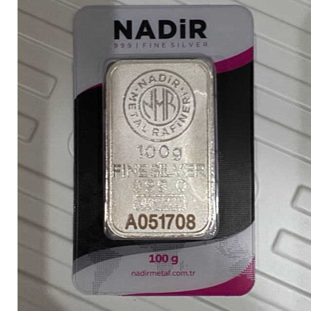 finesilver perak 100 gr Nadir card