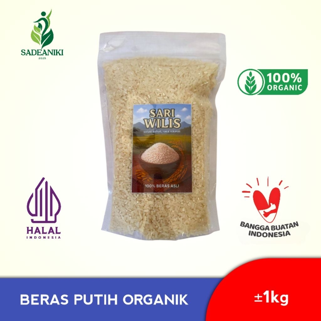 

Beras Organik 1 kg | Beras Wilis Tanpa Pestisida | Makanan Sehat Organik