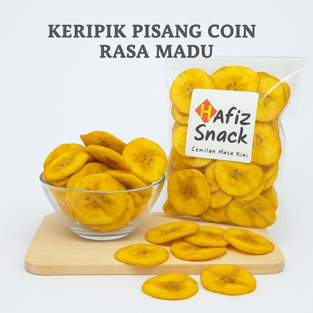 

KERIPIK PISANG MANIS / COIN / MADU 200 GR