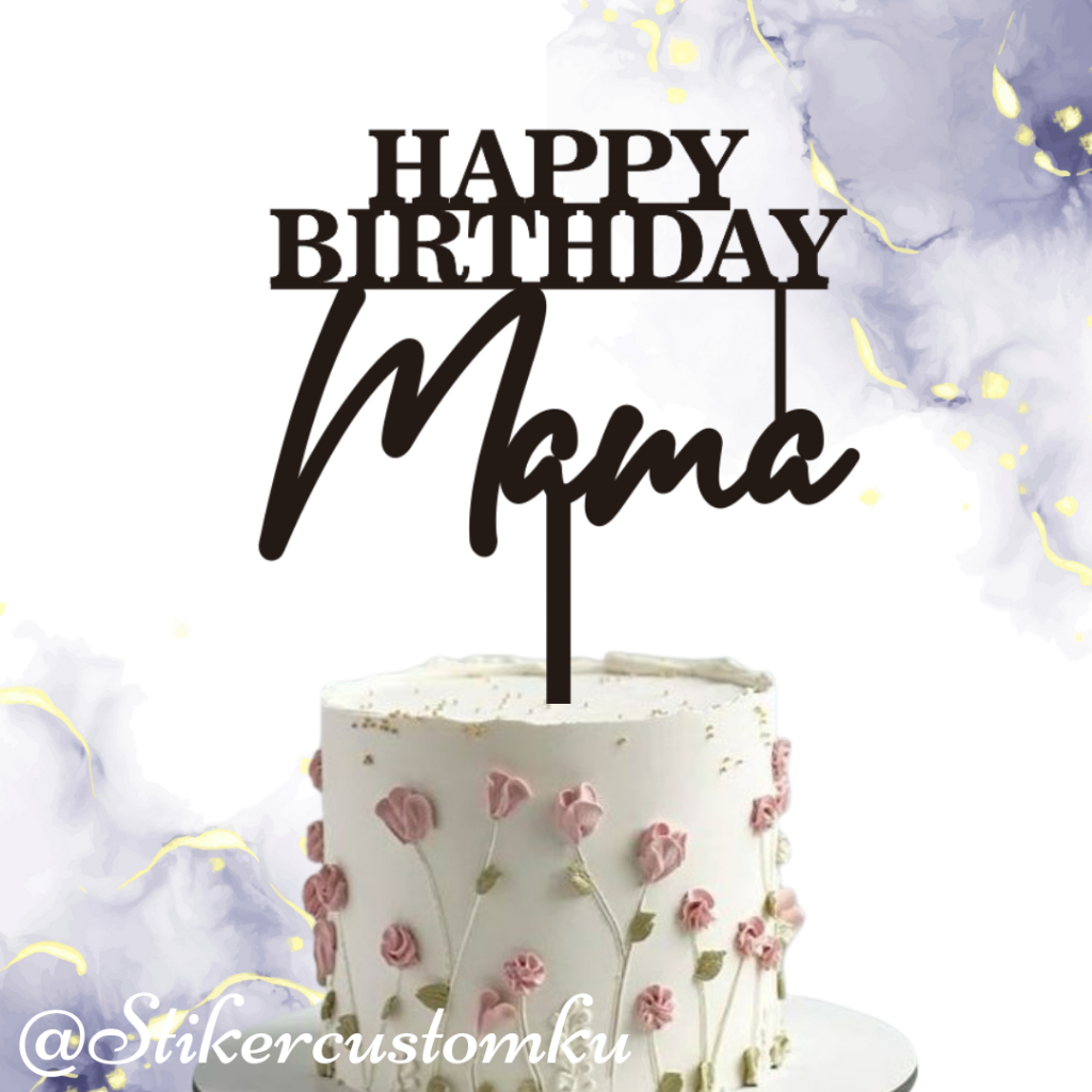 Custom Topper Akrilik Happy Birthday / Custom Topper Nama Happy Birthday Akrilik / Custom Topper Akr