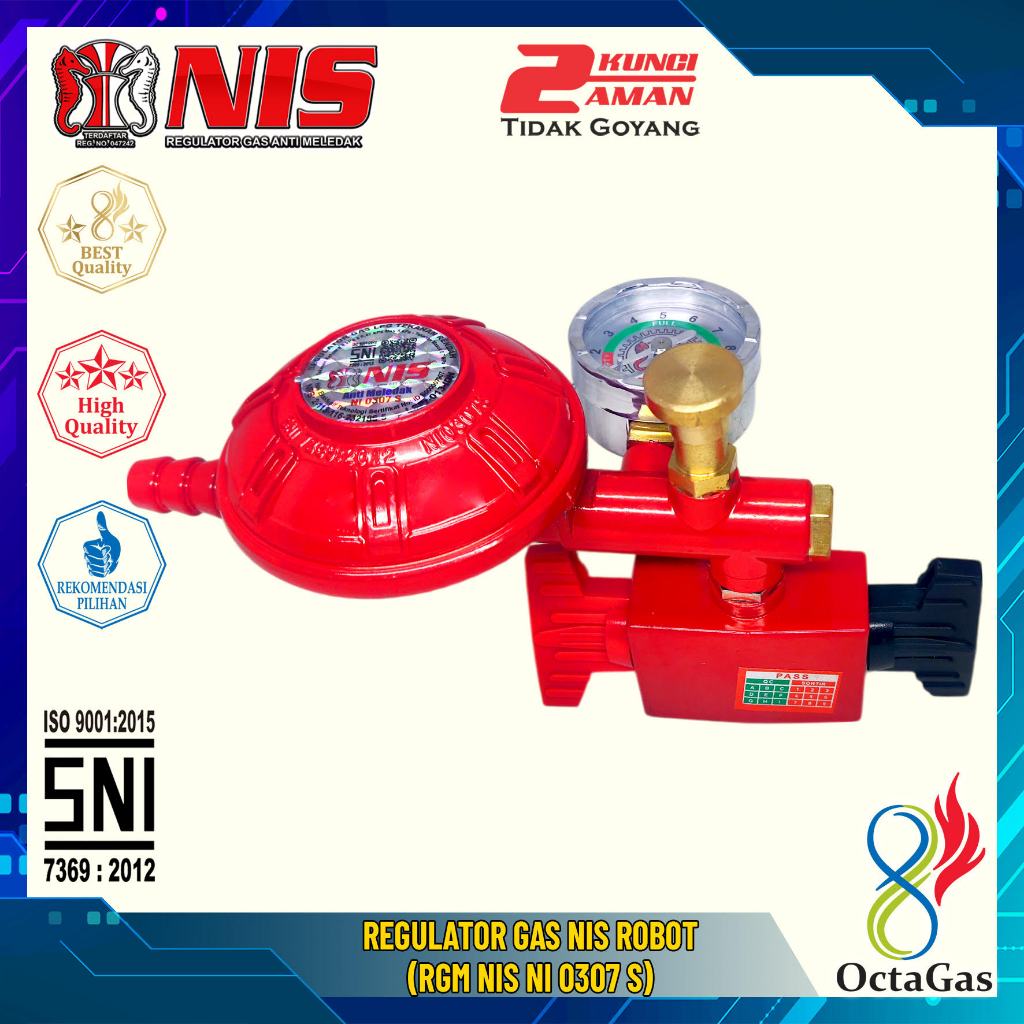 Nis Regulator Kompor Gas Robot (NI 0307 S) - Tekanan Rendah