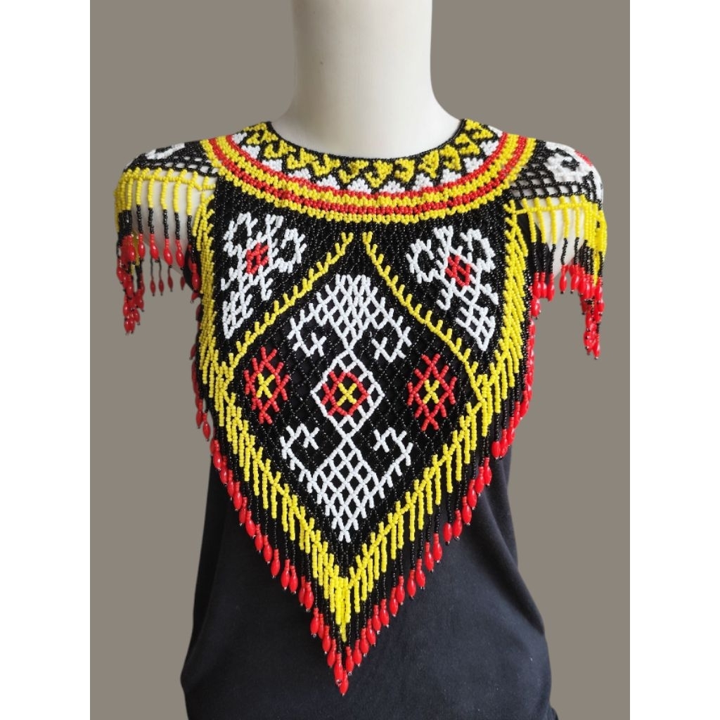 kalung manik teratai / kalung teratai dayak / rompi teratai dayak / kalung dayak / kalung manik daya