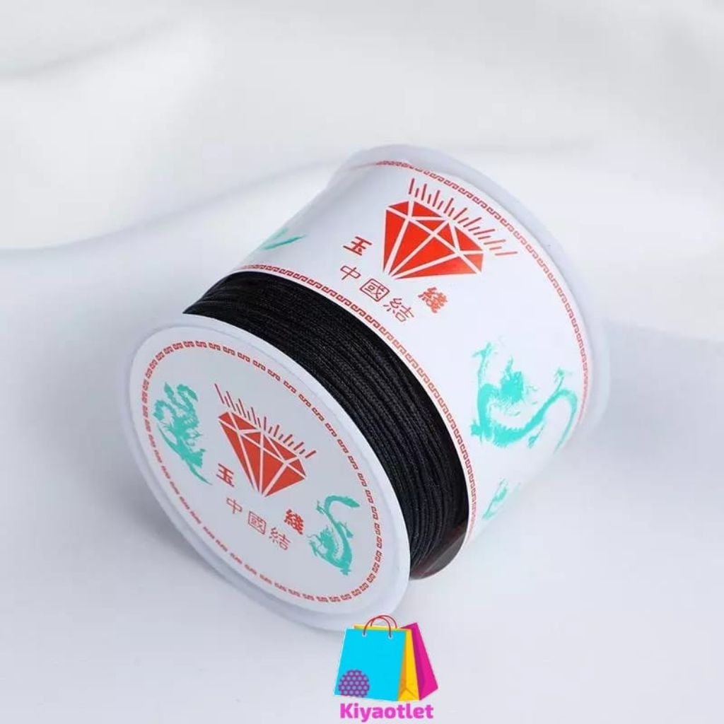 Tali Giok Cina 0.8mm | Tali Strap phone | Tali Super Kuat Bahan Meronce Gelang Kalung DIY ( 5meter )
