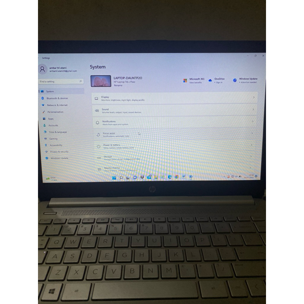 Laptop Hp 14s-cf1xxx (second)