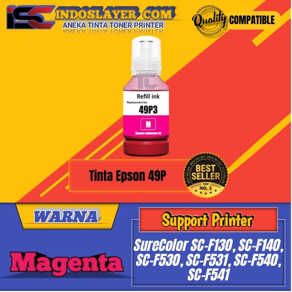 Tinta Compatible Epson T49P3 E49P 49P Magenta Printer SC-F130, SC-F140, SC-F530, SC-F531, SC-F540