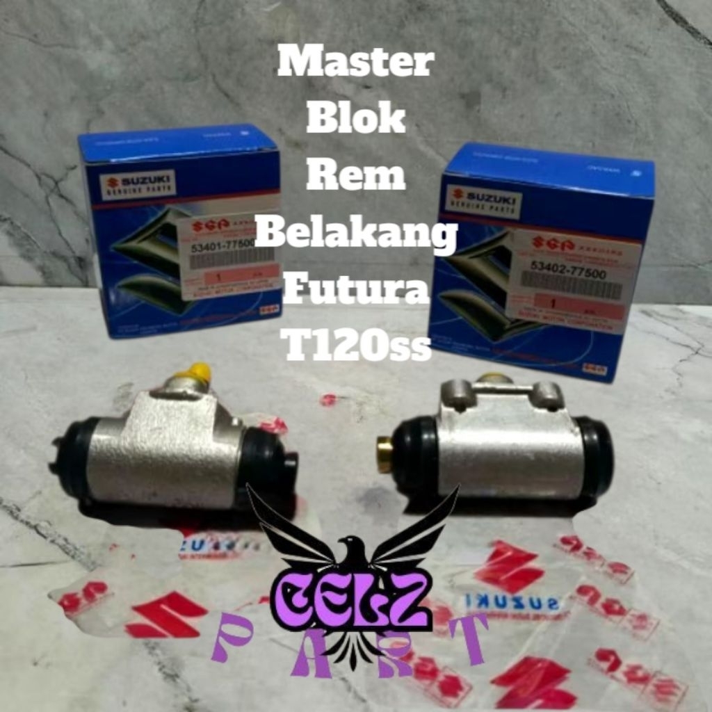 Wheel Cylinder Assy Set R/L  - Master Blok Rem Belakang Kanan Kiri Suzuki Futura / T120ss Ori | 5340