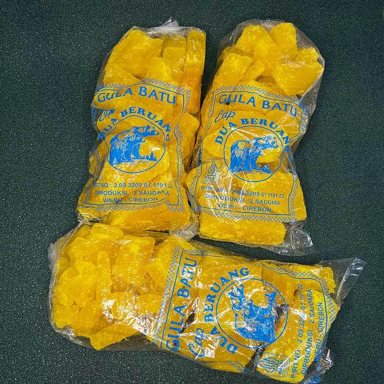 

Gula Batu Kuning 500Gr / Gula Batu Cap 2 Beruang Khas Cirebon 100% Original