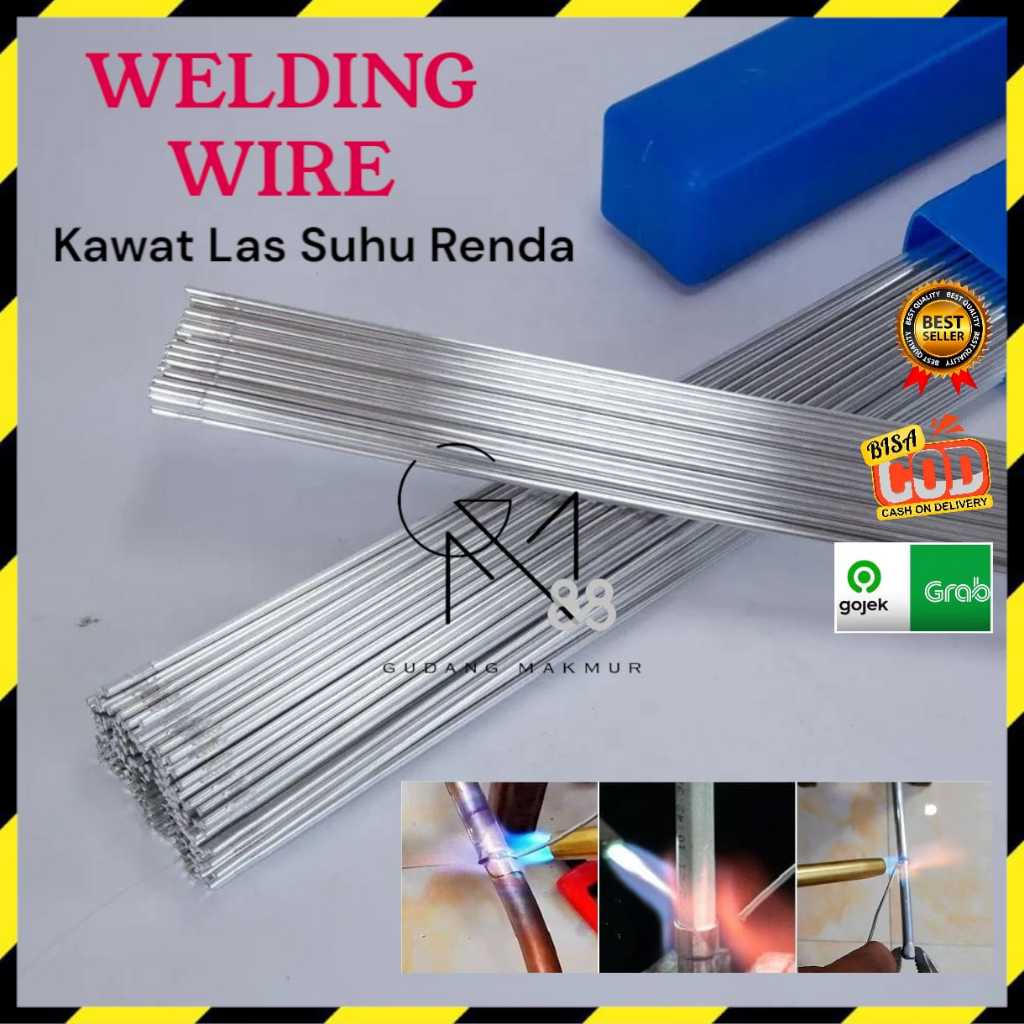 Kawat Las Aluminium 1.6mm, 2.0mm Suhu Rendah Fluks Suhu Rendah Kawat Las Aluminium Berinti Low Tempe