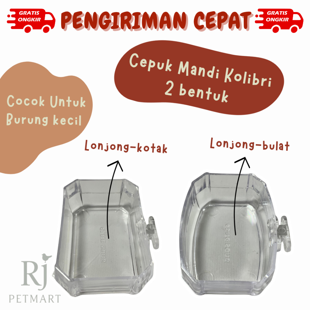 CEPUK MANDI MODEL BARU KHUSUS KOLIBRI NINJA, KONIN, SOGON, PLECI, DAN BURUNG KECIL BAHAN TEBAL TIDAK
