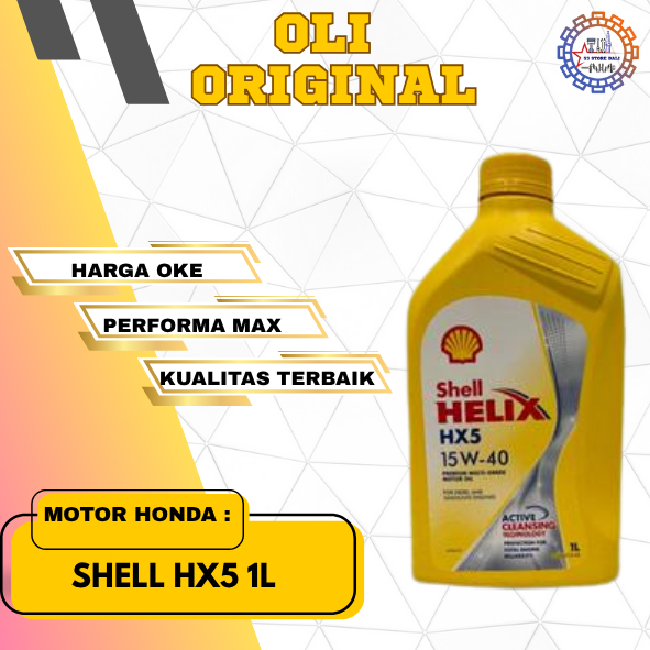 OLI SHELL HX5 1LITER OLI SHEL HELIX 1L Pelumas