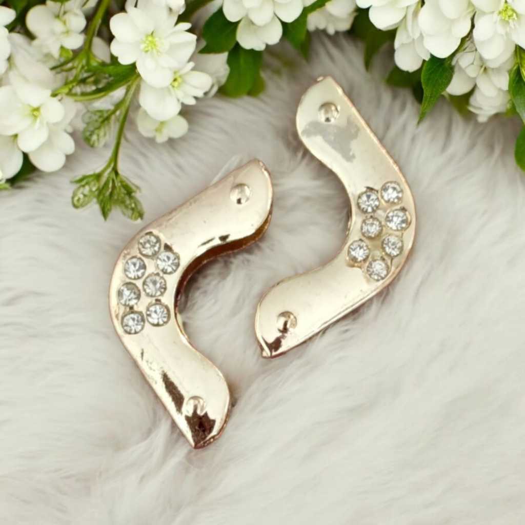 Aksesoris Tas Variasi O851 Plat Siku Sudut Mutiara Gold