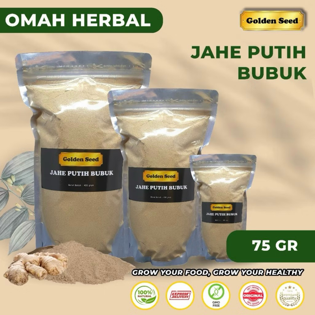 

BUBUK JAHE PUTIH 250 GRAM / JAHE PUTIH BUBUK MURNI 250 GR PREMIUM ASLI 100% / BUBUK JAHE PUTIH LOKAL / GINGER POWDER TANPA CAMPURAN 250 GR