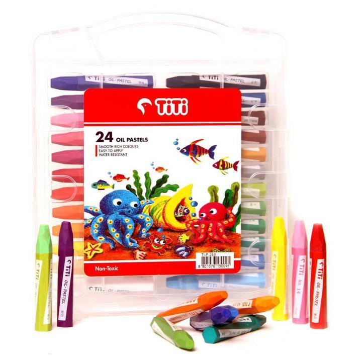 

TITI OIL PASTEL CRAYON MINYAK TI-P-24S / 24 WARNA / COLOURS CRAYON ANAK TERMURAH (1 SET)