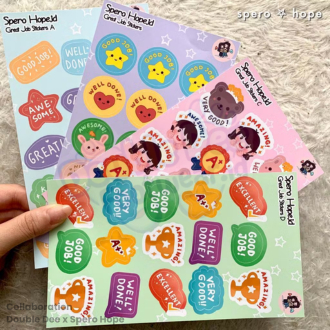 

[DD X SPERO] STIKERSHEET GOODJOB DAN ALPHABET ANTI AIR STIKER GURU UNTUK MURID STIKER BUKU JURNAL AESTHETIC