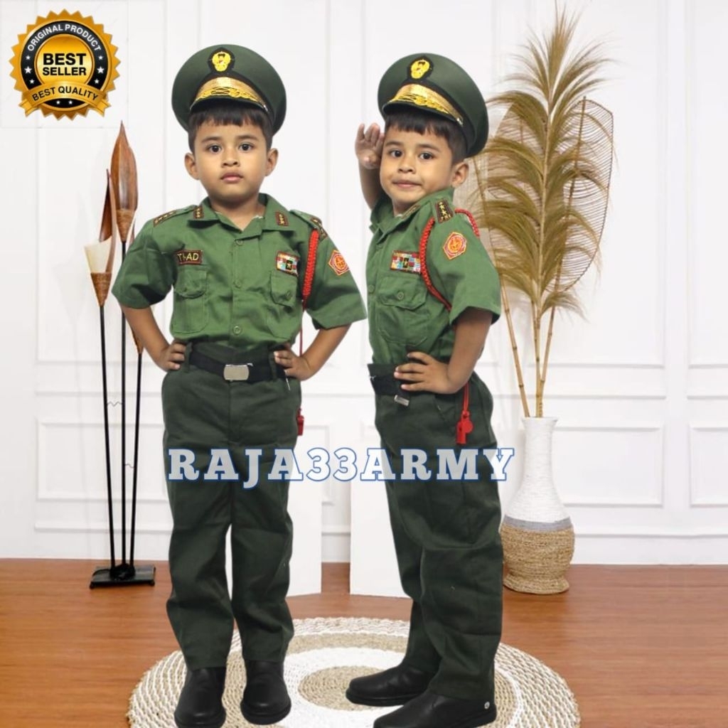 Baju Profesi Anak PDH TNI AD / KOSTUM PDH TNI ANAK / BAJU KARNAVAL ANAK