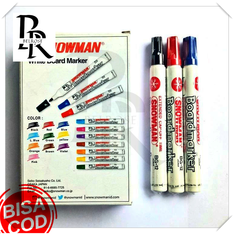 

[1LUSIN] Spidol Whiteboard Snowman BG-12 ORIGINAL BISA DI HAPUS