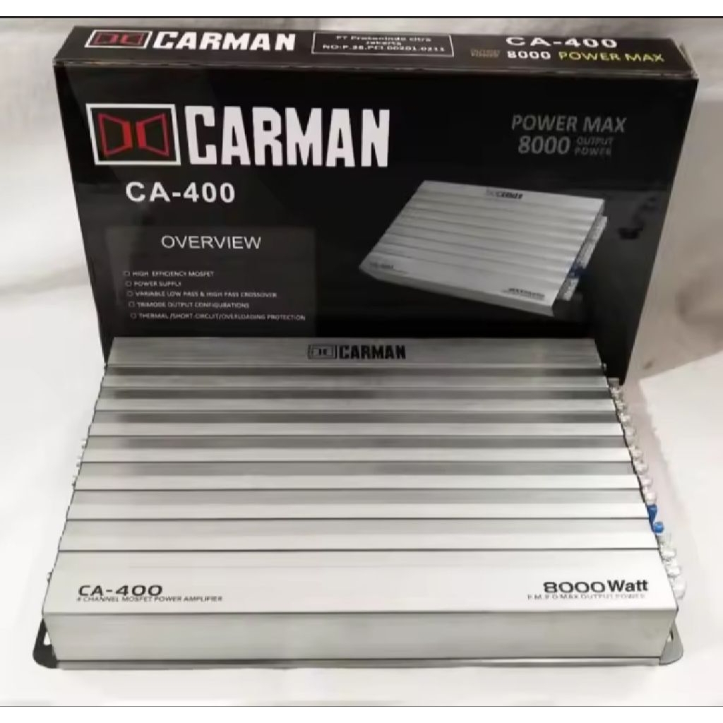Power Amplifier Mobil Carman CA 400 8000 Watt 4 Channel Original