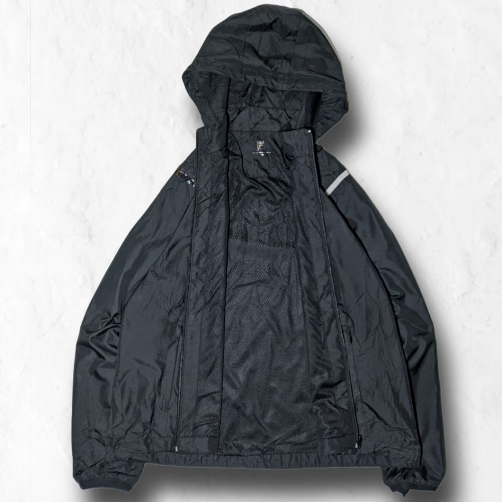 jaket tracktop tranning jaket running lari outfit joging fila size M -original second