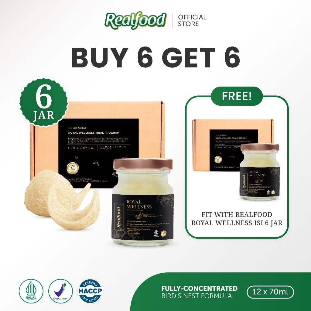 

Realfood Royal Wellness 6 Botol & 12 Botol ( Minuman Sarang Burung Walet )