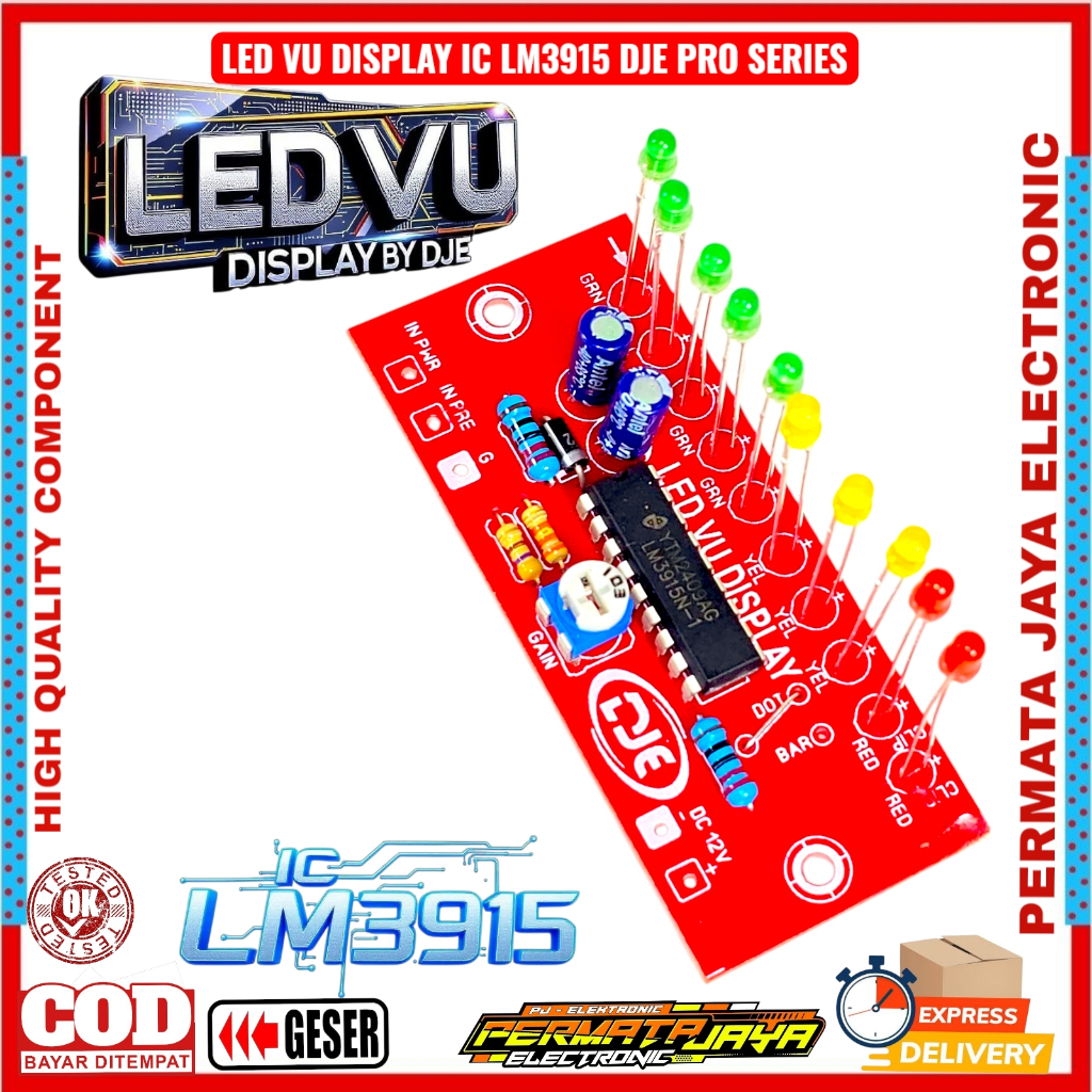 LED VU DISPLAY LM3915 led indikator sinyal mixer